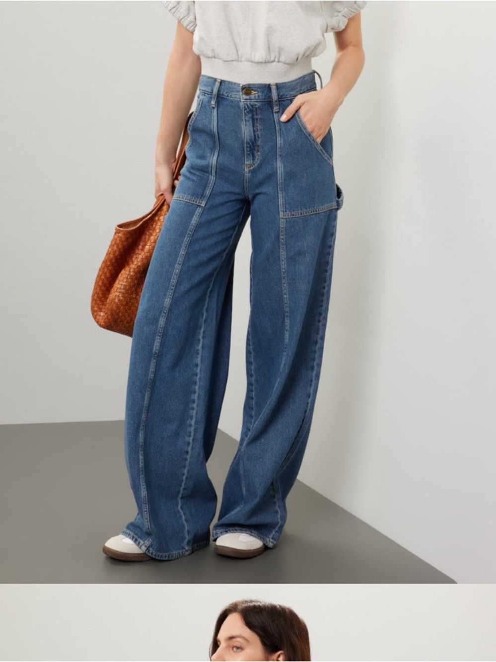 Lee Women's Wide Leg High-Rise Denim Jeans in Blue